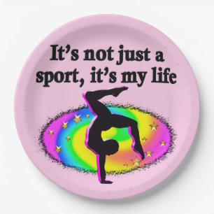 ASSIETTES EN CARTON PLAQUES DE PAPIER GYMNASTICS