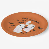 Assiettes En Carton Plaques de papier Halloween Ghost éffrayant (Angle)
