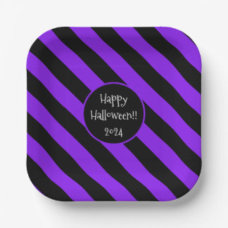 Assiettes En Carton Plaques de papier Halloween Lines