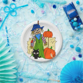 Assiettes En Carton Plaques de papier Halloween, Scarecrow (Fête)