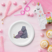 Assiettes En Carton Plaques de papier Hippo Babyshower (Fête)