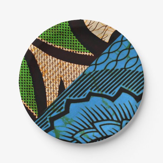 Assiettes En Carton Plaques de papier imprimé africaines (Devant)