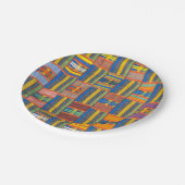 Assiettes En Carton Plaques de papier imprimé africaines (Angle)