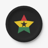 Assiettes En Carton Plaques de papier indicateur du Ghana (Devant)