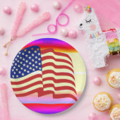 Assiettes En Carton Plaques de papier—Indicateur États-Unis (Fête)