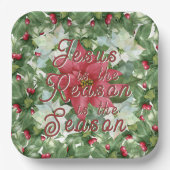 Assiettes En Carton Plaques de papier - Jésus est la raison (Recto)