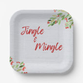 Assiettes En Carton Plaques de papier Jingle et Mingle (Recto)