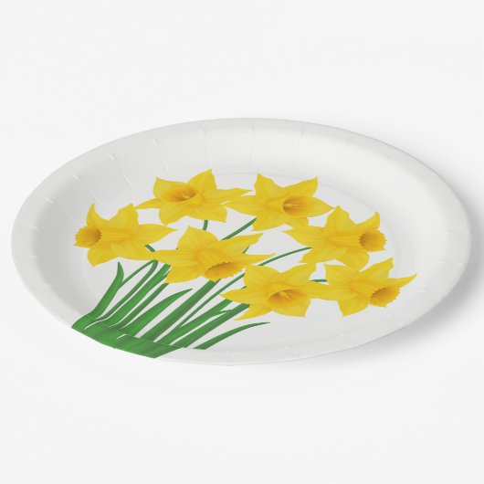 Assiettes En Carton Plaques de papier-jonquilles (Angle)