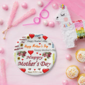 Assiettes En Carton Plaques de papier Joyeuse fête des mères (Fête)