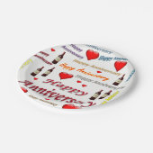 Assiettes En Carton Plaques de papier Joyeux anniversaire (Angle)