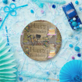 Assiettes En Carton Plaques de papier, Joyeux outils de construction d (Fête)