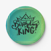 Assiettes En Carton Plaques de papier King Anniversaire (Devant)