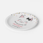 Assiettes En Carton Plaques de papier Kitty Cat (Angle)