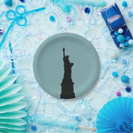 Assiettes En Carton Plaques de papier Lady Liberty (Fête)