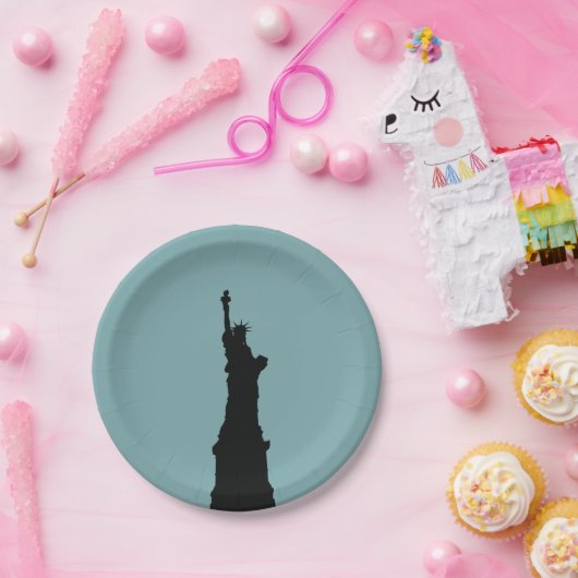 Assiettes En Carton Plaques de papier Lady Liberty (Fête)