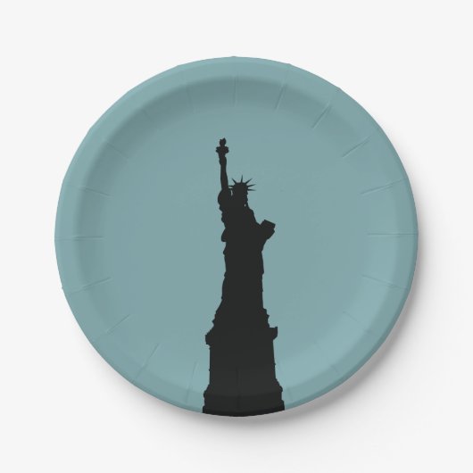 Assiettes En Carton Plaques de papier Lady Liberty (Devant)