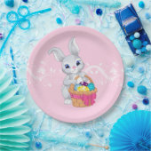 Assiettes En Carton Plaques de papier lapin de Pâques (Fête)