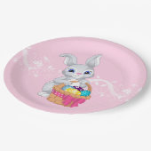 Assiettes En Carton Plaques de papier lapin de Pâques (Angle)