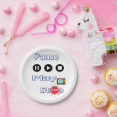 Assiettes En Carton Plaques de papier Lecture Pause Arrêt (Fête)