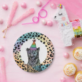 Assiettes En Carton Plaques de papier léopard arc-en-ciel fête d'anniv (Fête)