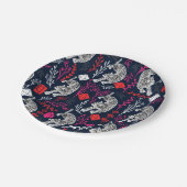 Assiettes En Carton Plaques de papier léopard de neige (Angle)