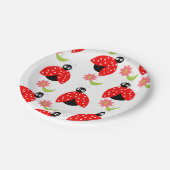 Assiettes En Carton Plaques de papier, Léybug Floral Flowers (Angle)