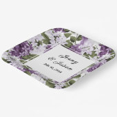 Assiettes En Carton Plaques de papier Lilacs de mariage personnalisées (Angulaire)