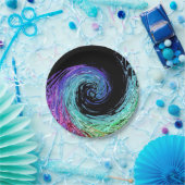 Assiettes En Carton Plaques de papier liquide arc-en-ciel (Fête)