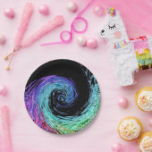 Assiettes En Carton Plaques de papier liquide arc-en-ciel (Fête)