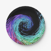 Assiettes En Carton Plaques de papier liquide arc-en-ciel (Devant)