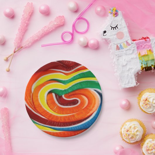Assiettes En Carton Plaques de papier Lollipop (Fête)