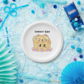 Assiettes En Carton Plaques de papier Lucky Cat (Maneki Neko) (Fête)