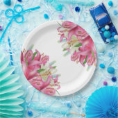 Assiettes En Carton Plaques de papier-Lys rose (Fête)