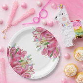 Assiettes En Carton Plaques de papier-Lys rose (Fête)