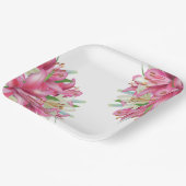 Assiettes En Carton Plaques de papier-Lys rose (Angulaire)