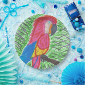 Assiettes En Carton Plaques de papier Macaw Paradise Tropical (Fête)
