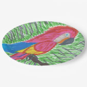 Assiettes En Carton Plaques de papier Macaw Paradise Tropical (Angle)