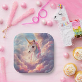 Assiettes En Carton Plaques de papier Magique Unicorn Birthday Party (Fête)