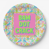 Assiettes En Carton Plaques de papier Mahjong (Devant)