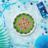 Assiettes En Carton Plaques de papier Mandala Party 7 po (Fête)