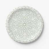 Assiettes En Carton Plaques de papier Mandala vert (Devant)