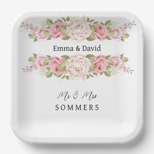 Assiettes En Carton Plaques de papier mariage (Recto)