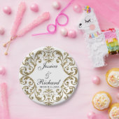 Assiettes En Carton Plaques de papier mariage (Fête)