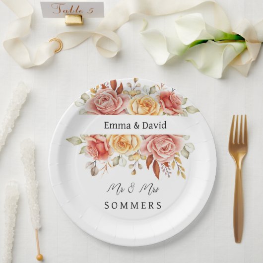 Assiettes En Carton Plaques de papier mariage (Mariage)