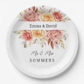 Assiettes En Carton Plaques de papier mariage (Devant)