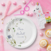 Assiettes En Carton Plaques de papier Mariage à fleurs de forêt sauvag (Fête)