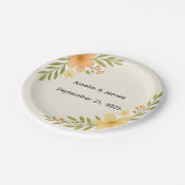 Assiettes En Carton Plaques de papier Mariage Fleur sauvage rustique (Angle)