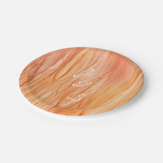 Assiettes En Carton Plaques de papier Mariage Fleurs fraîches (Angle)