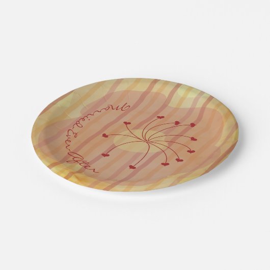 Assiettes En Carton Plaques de papier Mariage Influencé par l'Asie (Angle)