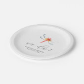 Assiettes En Carton Plaques de papier mariage libellule rouge (Angle)
